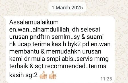 testimony terbaru dari pasangan yang nikah di Thailand dan daftar di Konsukat Malaysia bersama kami